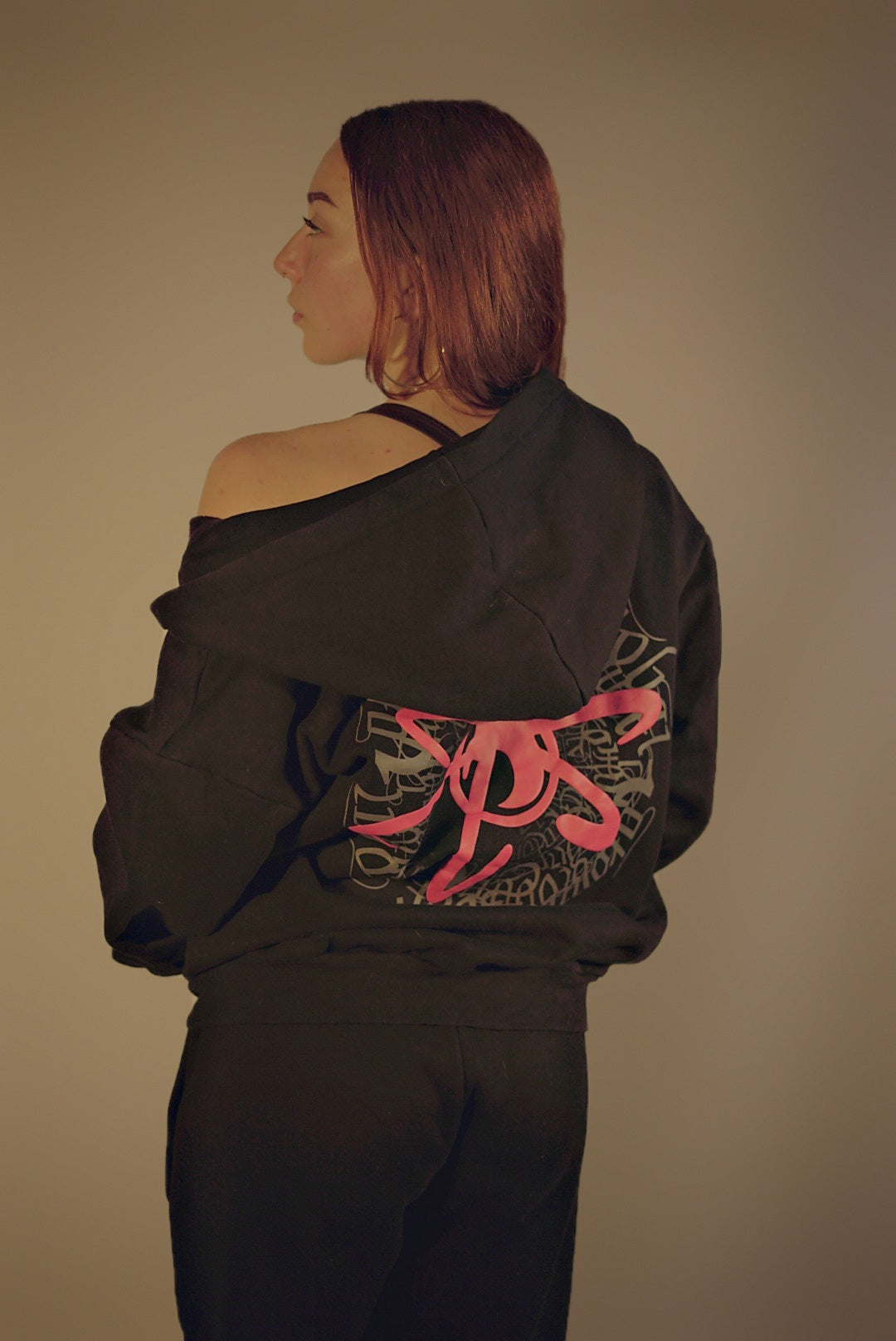 We're All Vandals Zip-Up hoodie, back graphic worn