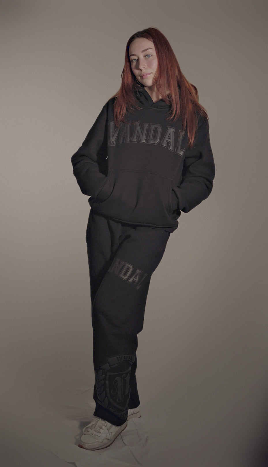 Vandals Varsity Set: hoodie and sweats worn together